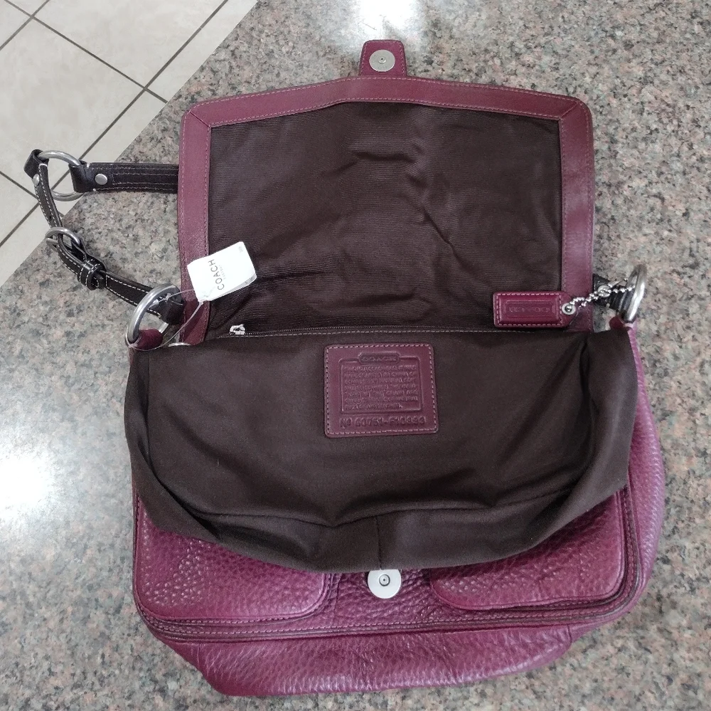 NWT Coach Chelsea Pebbled Leather Medium Shoulder Bag Purse Silver Hardw… - Picture 8 of 17